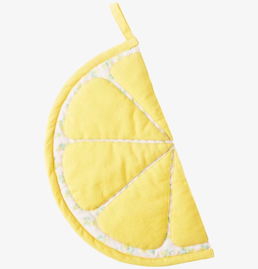 Hot Pot Holder - Lemon från Rice, formad som en halv citron