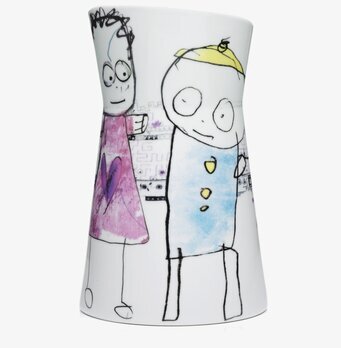 Vas Mega Be Friends från Poul Pava med handritade figurer