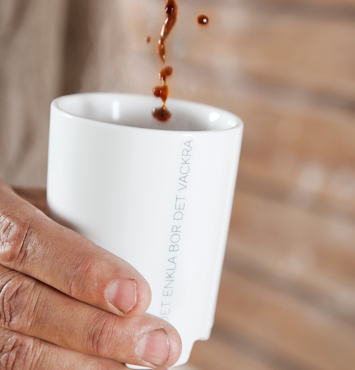 Mugg Citat Tid från Ernst med kaffe och inspirerande citat