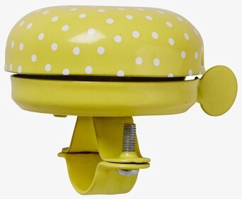 Cykelklocka Pastell från Rice med gul prickig design