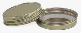 Lock Mini Guld - Ball Mason Jars på vit bakgrund