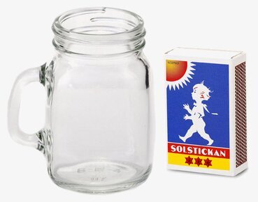 Mini Ball Mason Jar från Ball Mason Jar bredvid Solstickan