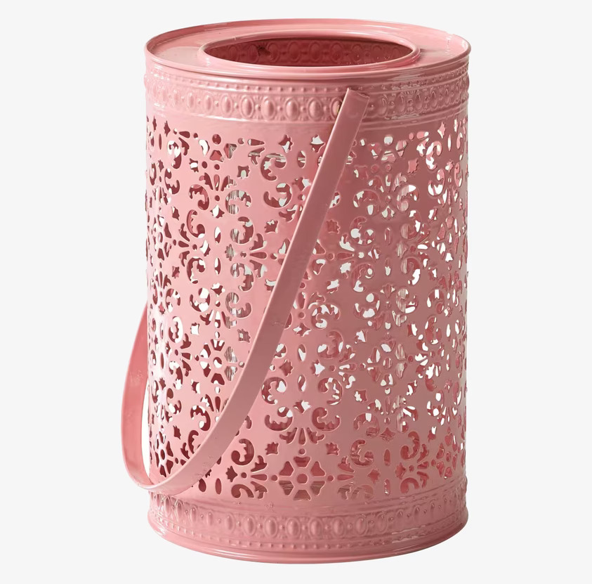 Lykta Garden Korall från Rice, dekorativ metalllykta