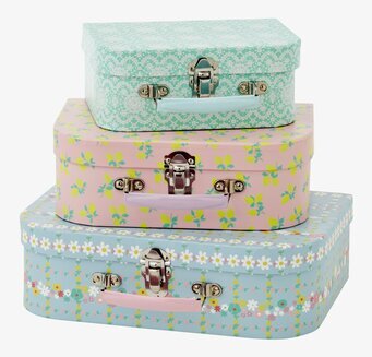 Väskor 3-Pack Cardboard från Rice, tre kartongväskor staplade