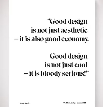 Poster Design 1964 från Olle Eksell med minimalistisk design