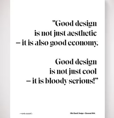 Poster Design 1964 från Olle Eksell med minimalistisk design