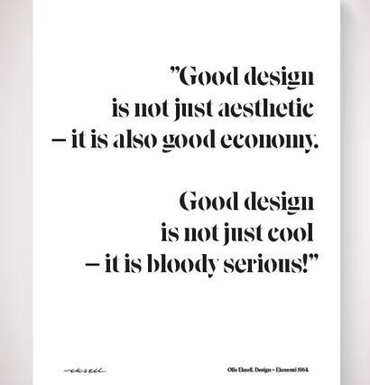 Poster Design 1964 från Olle Eksell med minimalistisk design
