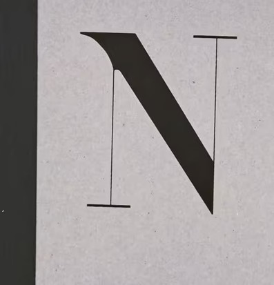 Notebook N från House Doctor med grått omslag och svart N