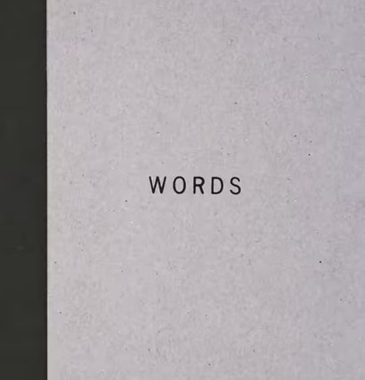 Notebook Words från House Doctor med grått kartongomslag