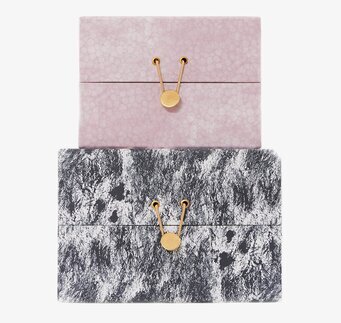 Box Mixed 2-Pack från House Doctor i rosa och marmor mönster