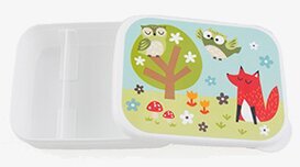 Lunchbox Räv från Sass & Belle med färgglad rävillustration