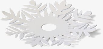 Ljusmanschett Oliv Vit från Ernst med olivbladsmönster