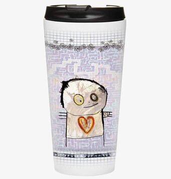 ToGo Termomugg Labyrinth från Poul Pava med labyrintmönster