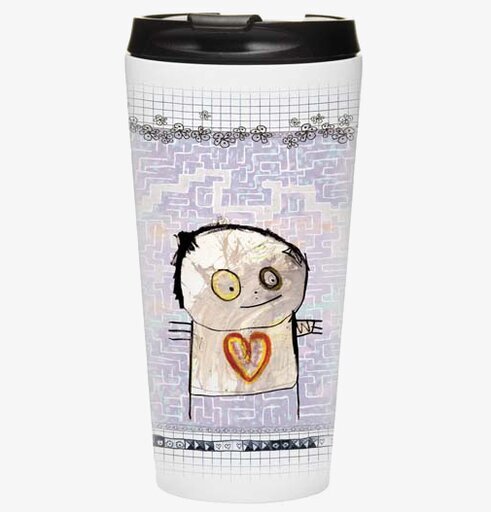 ToGo Termomugg Labyrinth från Poul Pava med labyrintmönster