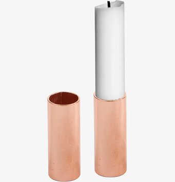 Ljusstump Hög Koppar från Ernst på vit bakgrund