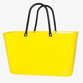 Väska Hinza Gul från Hinza med svarta handtag i plast