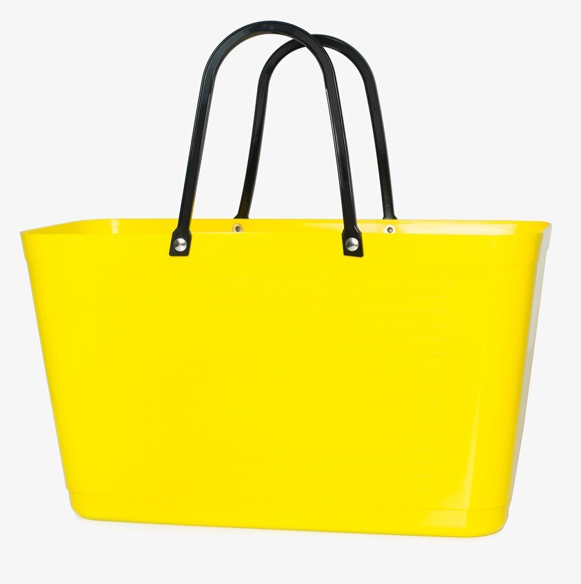 Väska Hinza Gul från Hinza med svarta handtag i plast