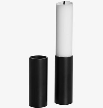 Ljusstump Hög Svart från Ernst, elegant ljusstake i metall