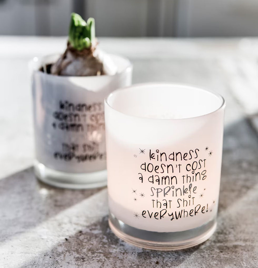 Kindness - Majas Cottage glaslykta med inspirerande text