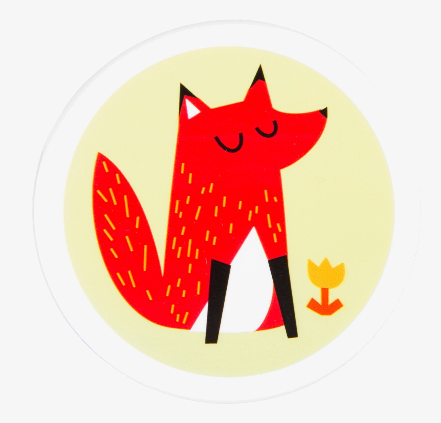 Matbox Rund Räv från Sass & Belle med färgglad rävdesign