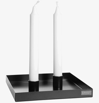 Ljusstump Hög Svart från Ernst, en stilren svart ljusstake