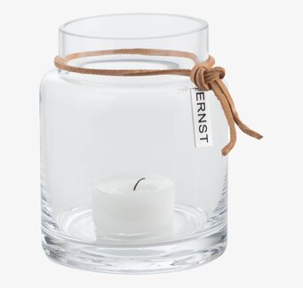 Bild av stilfull och minimalistisk glasvärmeljuslykta