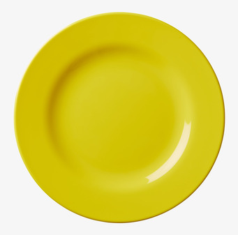 Tallrikar 6-Pack In Color We Trust från Rice i ljusgul färg