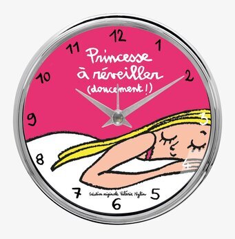 Väckarklocka Prinsessa från Derriére la porte med rosa urtavla