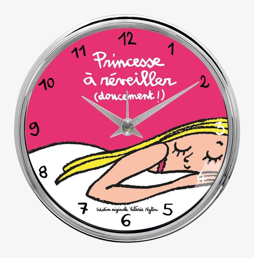 Väckarklocka Prinsessa från Derriére la porte med rosa urtavla