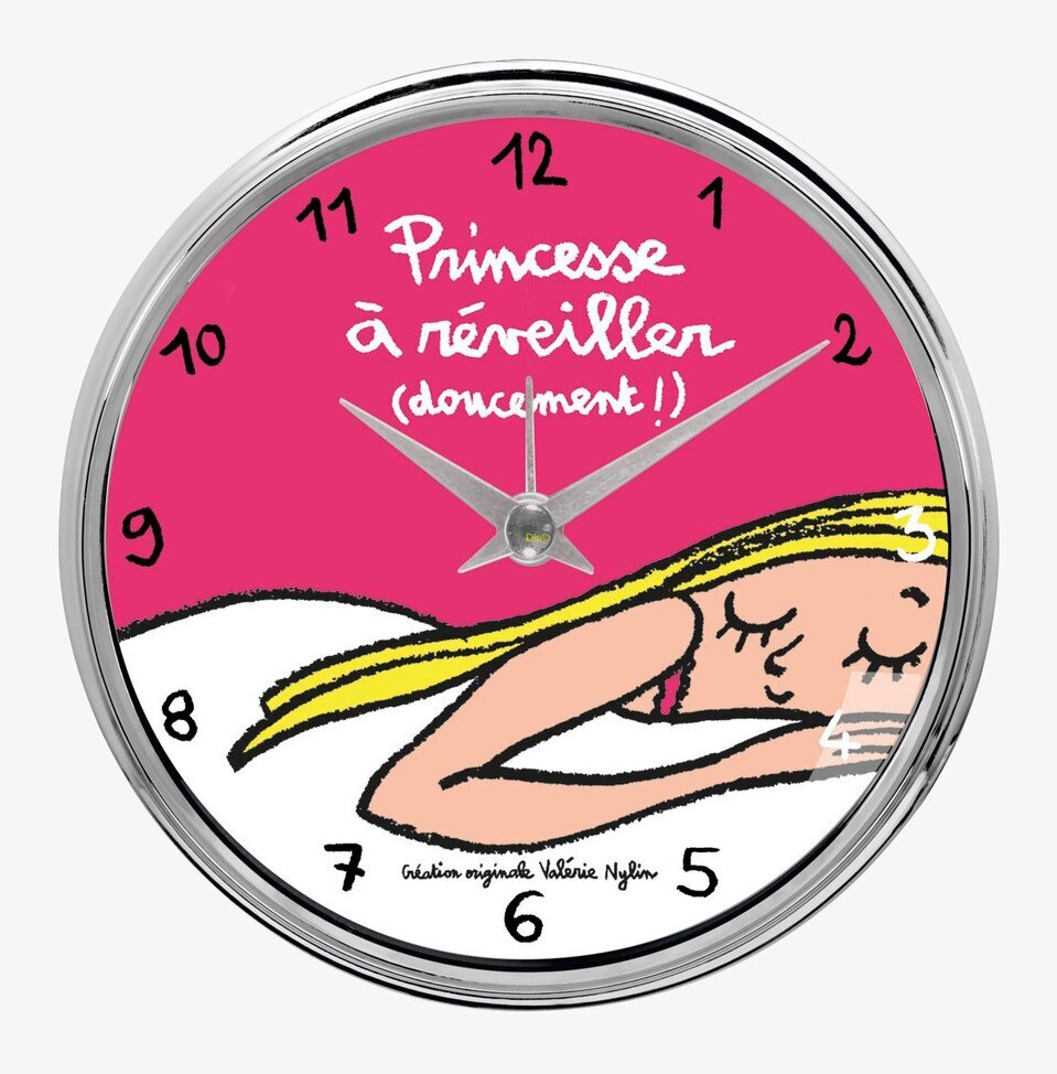 Väckarklocka Prinsessa från Derriére la porte med rosa urtavla