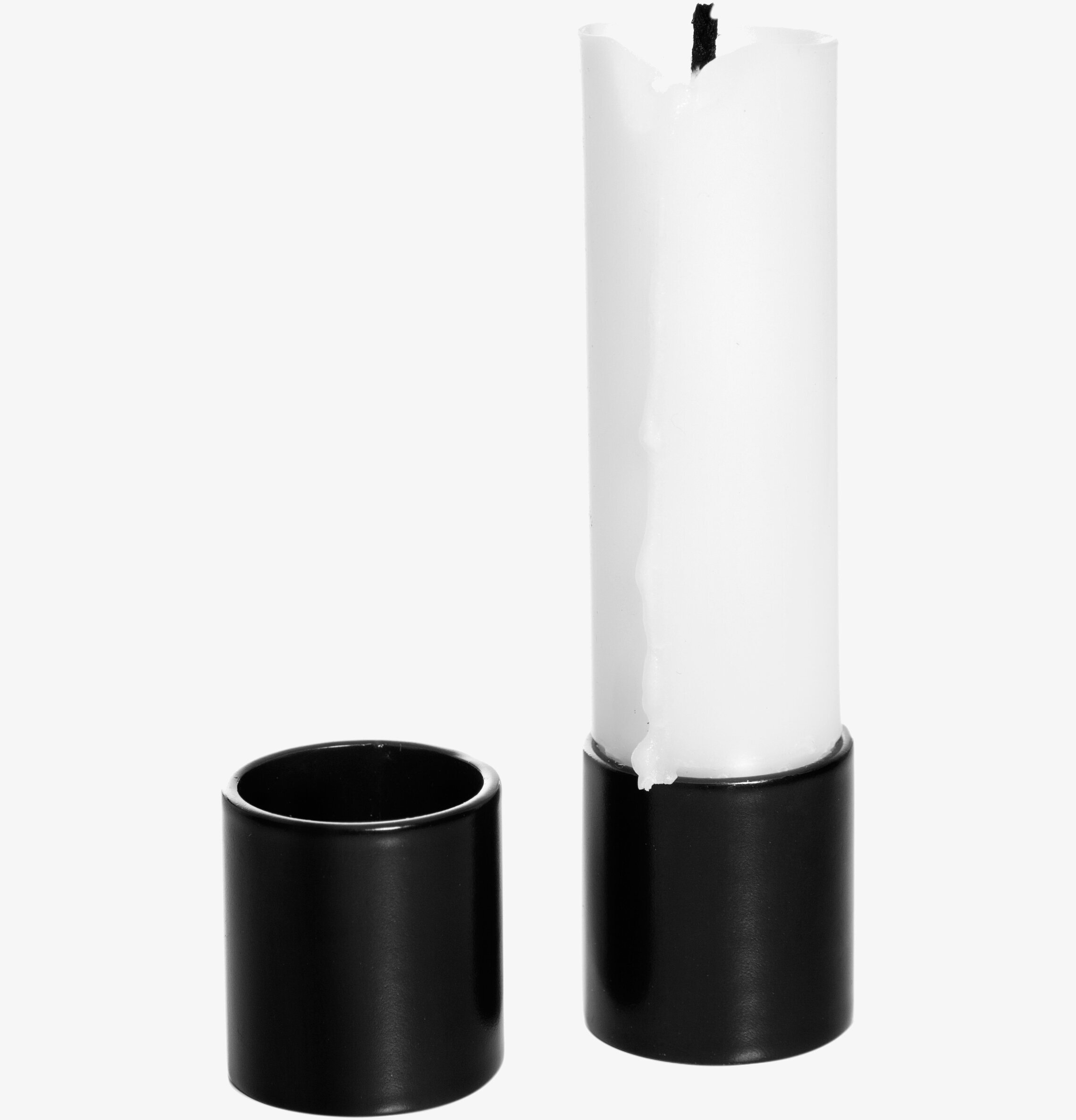 Ljusstump Låg Svart från Ernst på vit bakgrund