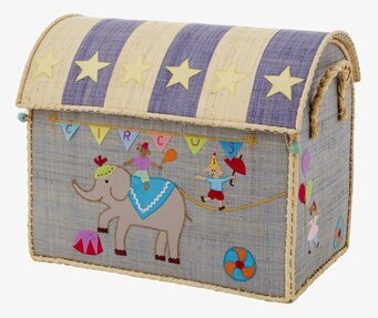 Förvaringskorg Medium Circus Rice Förvaringslådor och korgar Boxar Förvaringsboxar Porslinsboxar Trälådor Smyckesboxar i porslin Förvaringsbrickor Murstensformar