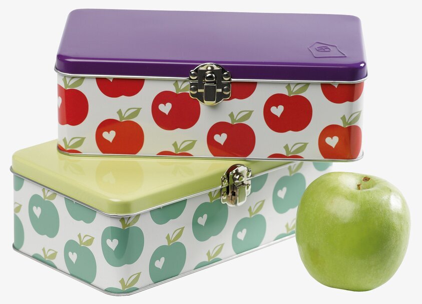 Plåtburk Sweet Apple från House Doctor med äppelmönster