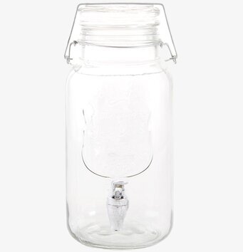 Glasburk Med Kran & Handtag från Strömshaga, vit bakgrund