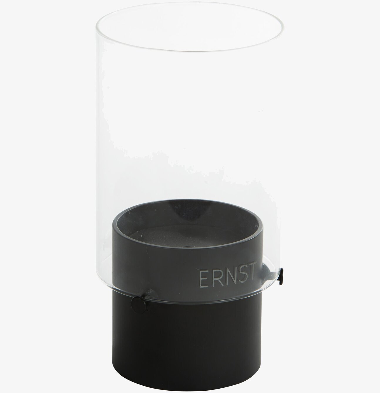 Rund Lykta Svart Låg från Ernst, minimalistisk och modern