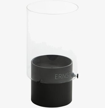 Rund Lykta Svart Låg från Ernst, minimalistisk och modern