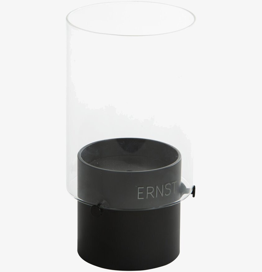 Rund Lykta Svart Låg från Ernst, minimalistisk och modern