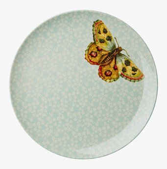 Assiett Butterfly Print från Rice med livfullt fjärilsmotiv