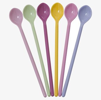 Skedar Melamin Pastell från Rice i sex olika färger