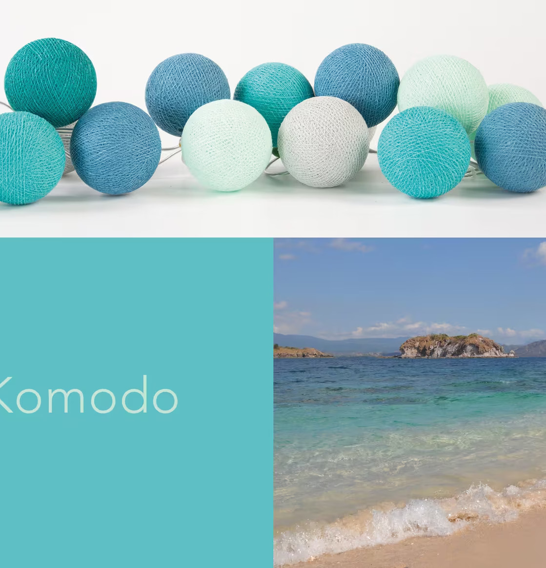 Ljusslinga LED Komodo 20 från Happy Lights på vit bakgrund