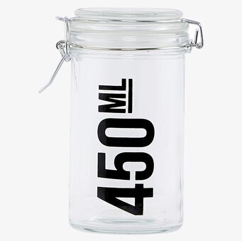 Glasburk 450 ml från House Doctor med metallbygel och lock