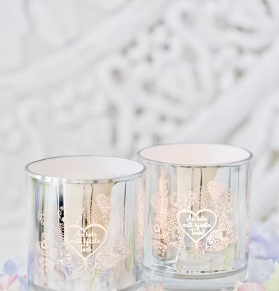 Tack - Majas Cottage ljuslyktor med hjärtmönster och text