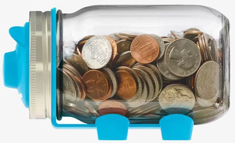 Piggy Bank från Ball Mason Jar med genomskinligt glas