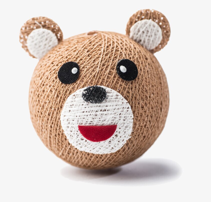 Boll Björn Brun - Vasanthi med ett detaljerat björnansikte