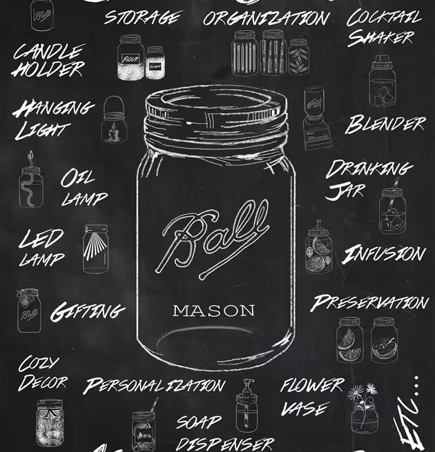 Ball Mason Jar Honey Dipper med olika användningsområden