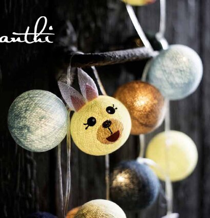 Boll Björn Orange - Vasanthi ljusslinga från Vasanthi