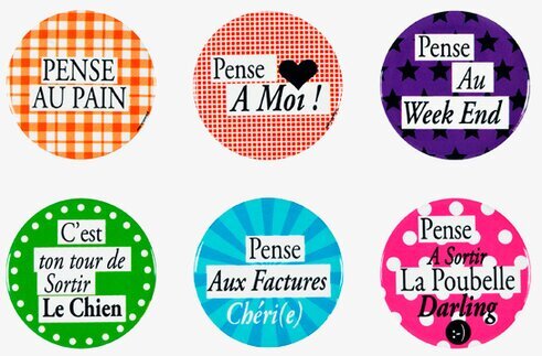 Kylskåpsmagneter Tänk på mig från Derriére la porte