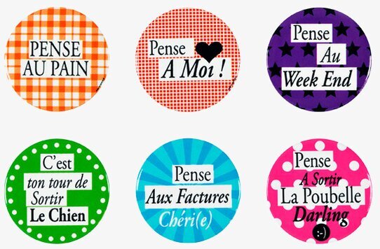 Kylskåpsmagneter Tänk på mig från Derriére la porte