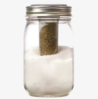 Salt & Pepper Shaker från Ball Mason Jar i glas med metallock