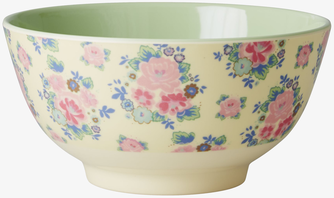 Skål Dutch Rose Print från Rice med blommigt mönster